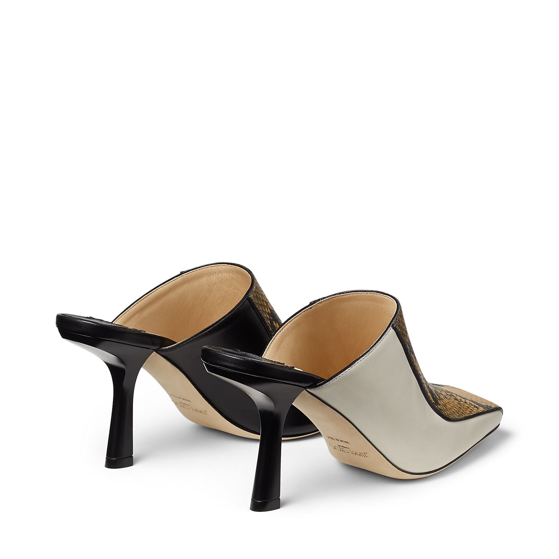 Marcel 85 leather mules - Black, Dijon & Latte