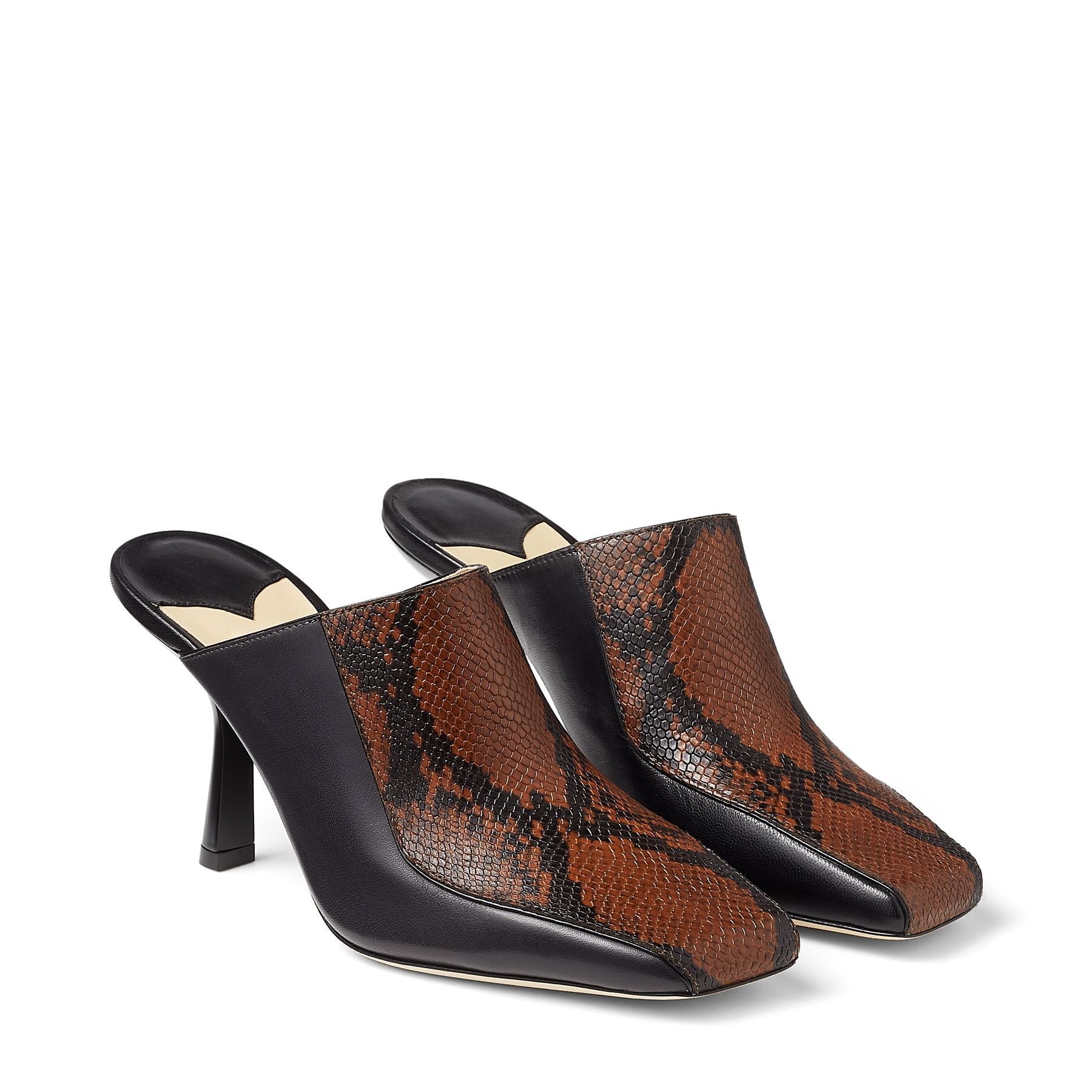 Mules Marcel 85 en cuir - Black, Cuoio & Dusk