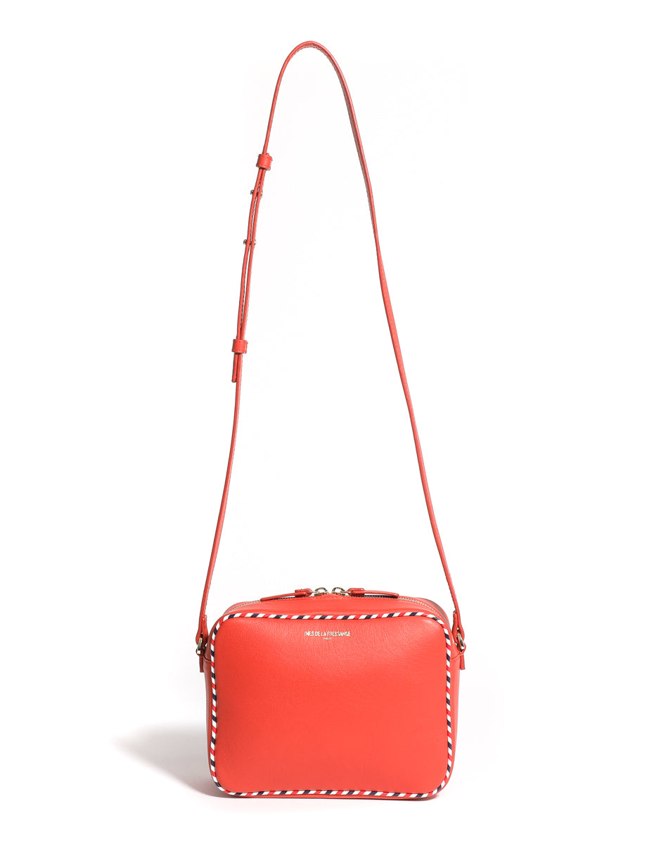 1qty NEW  / Sac bandoulière Marcia en cuir -  Red