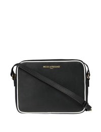 1qty NEW  / Sac bandoulière Marcia en cuir -  Black White