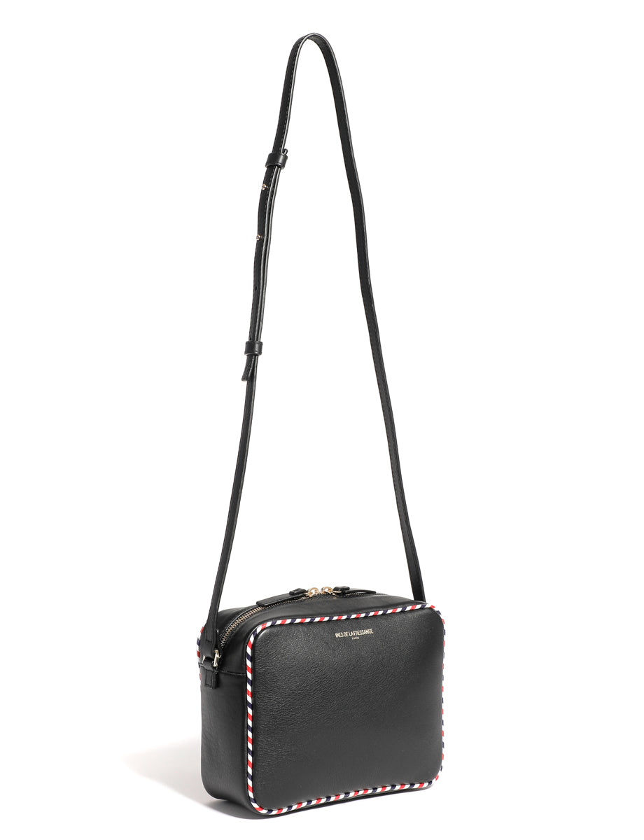 7qty NEW  / Sac bandoulière Marcia en cuir -  Black