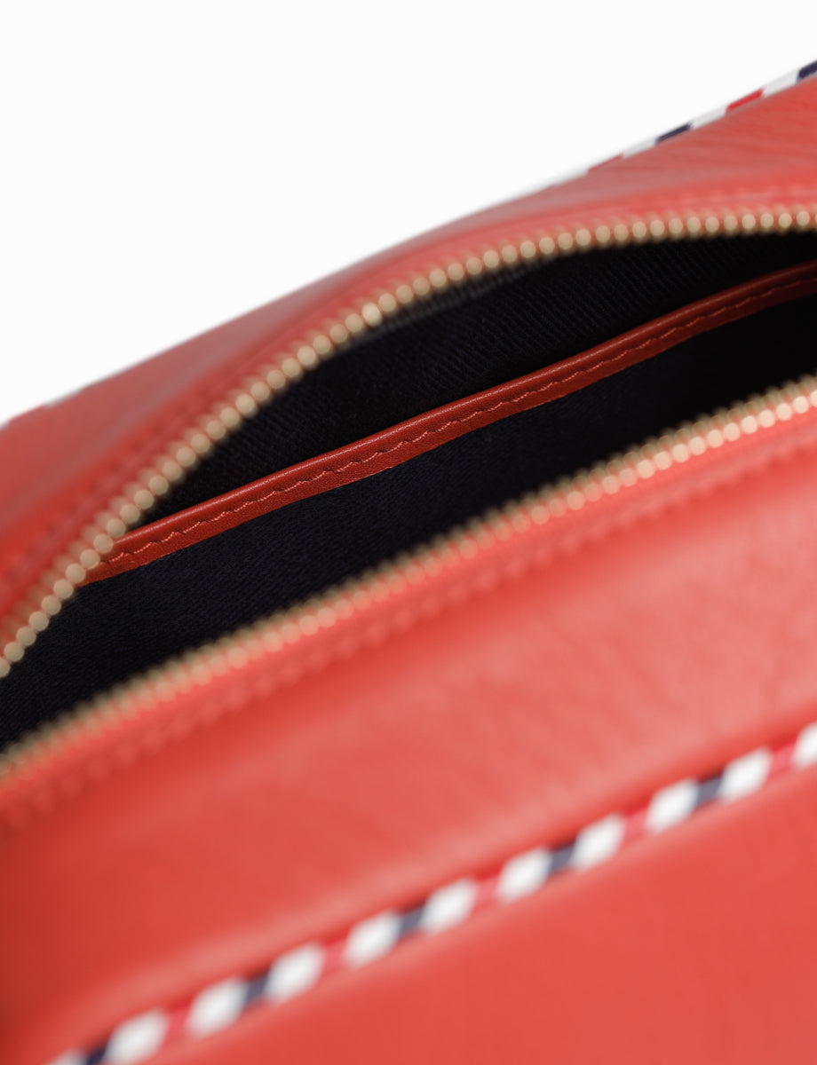 4qty NEW  / Sac bandoulière Marcia en cuir -  Red