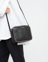 4qty NEW  / Sac bandoulière Marcia en cuir -  Black