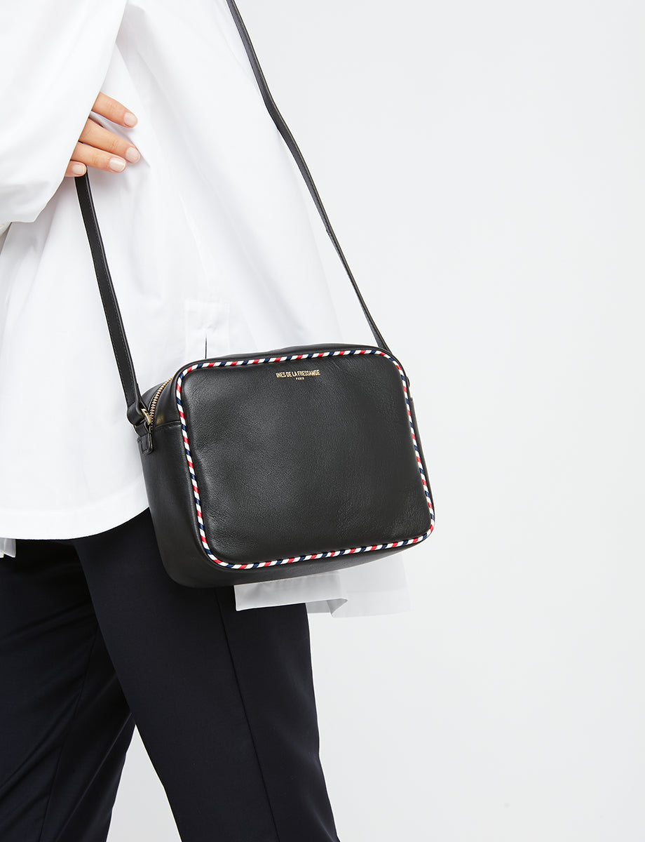 4qty NEW  / Sac bandoulière Marcia en cuir -  Black
