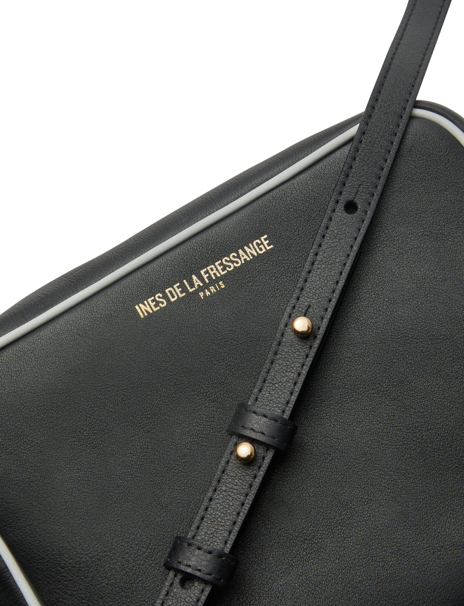 1qty NEW  / Sac bandoulière Marcia en cuir -  Black White
