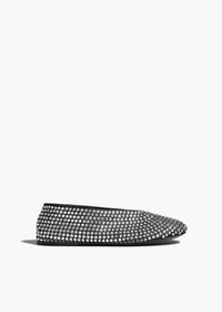 Crystals Marcy Flat In Black With Crystals - Crystals