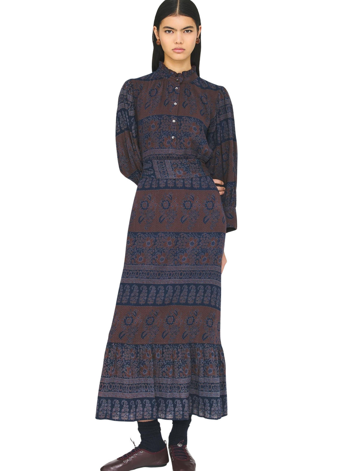 Robe longue Mareva - Burgundy