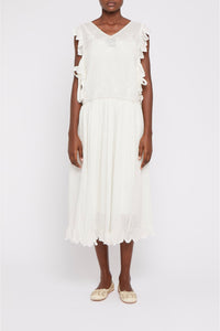 Robe Margarita coupe fluide - White