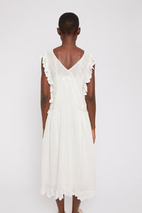 Robe Margarita coupe fluide - White