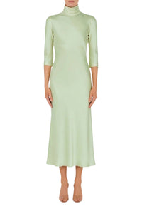 Robe midi Margot en soie - Melon