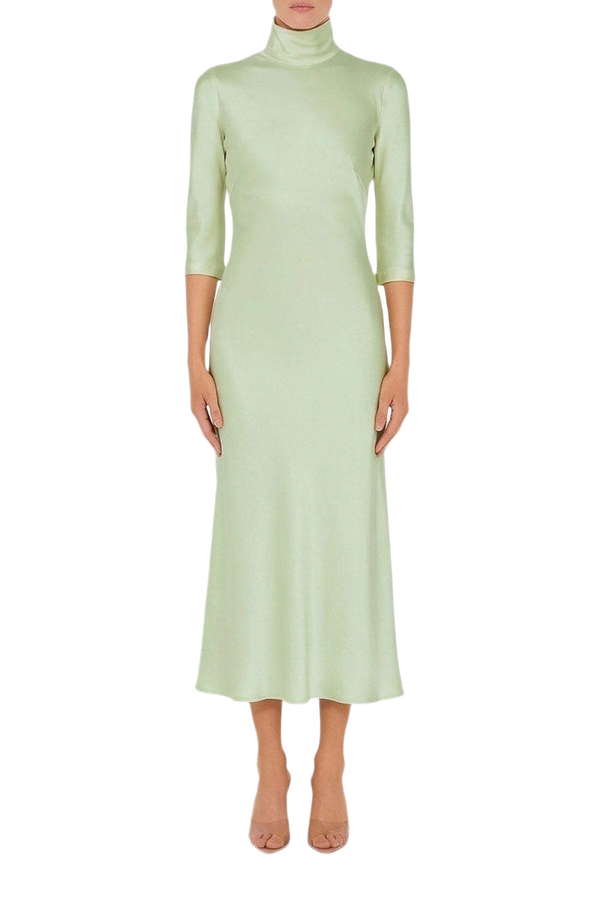 Robe midi Margot en soie - Melon