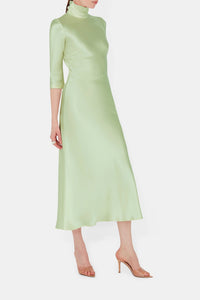 Robe midi Margot en soie - Melon
