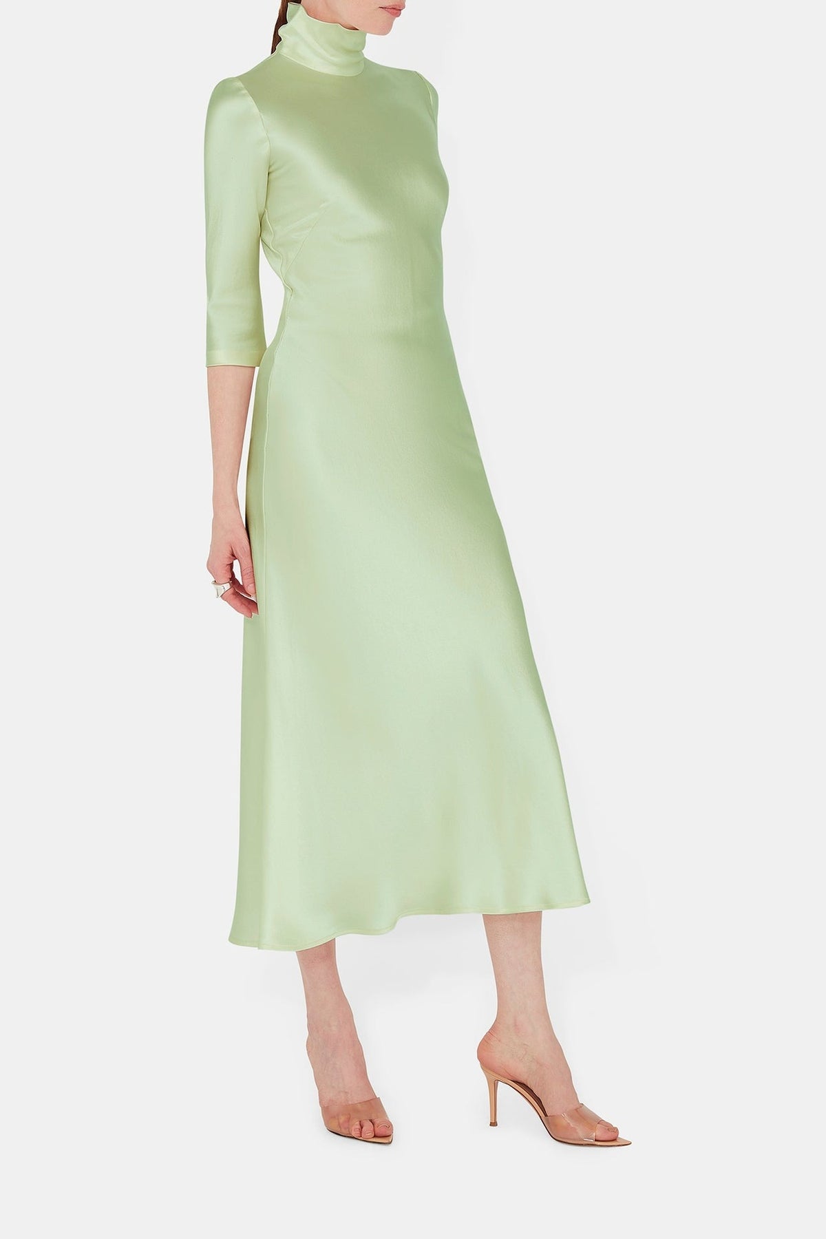 Robe midi Margot en soie - Melon