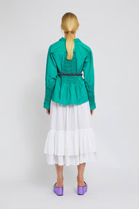 Blouse Mariel à col V - Turquoise