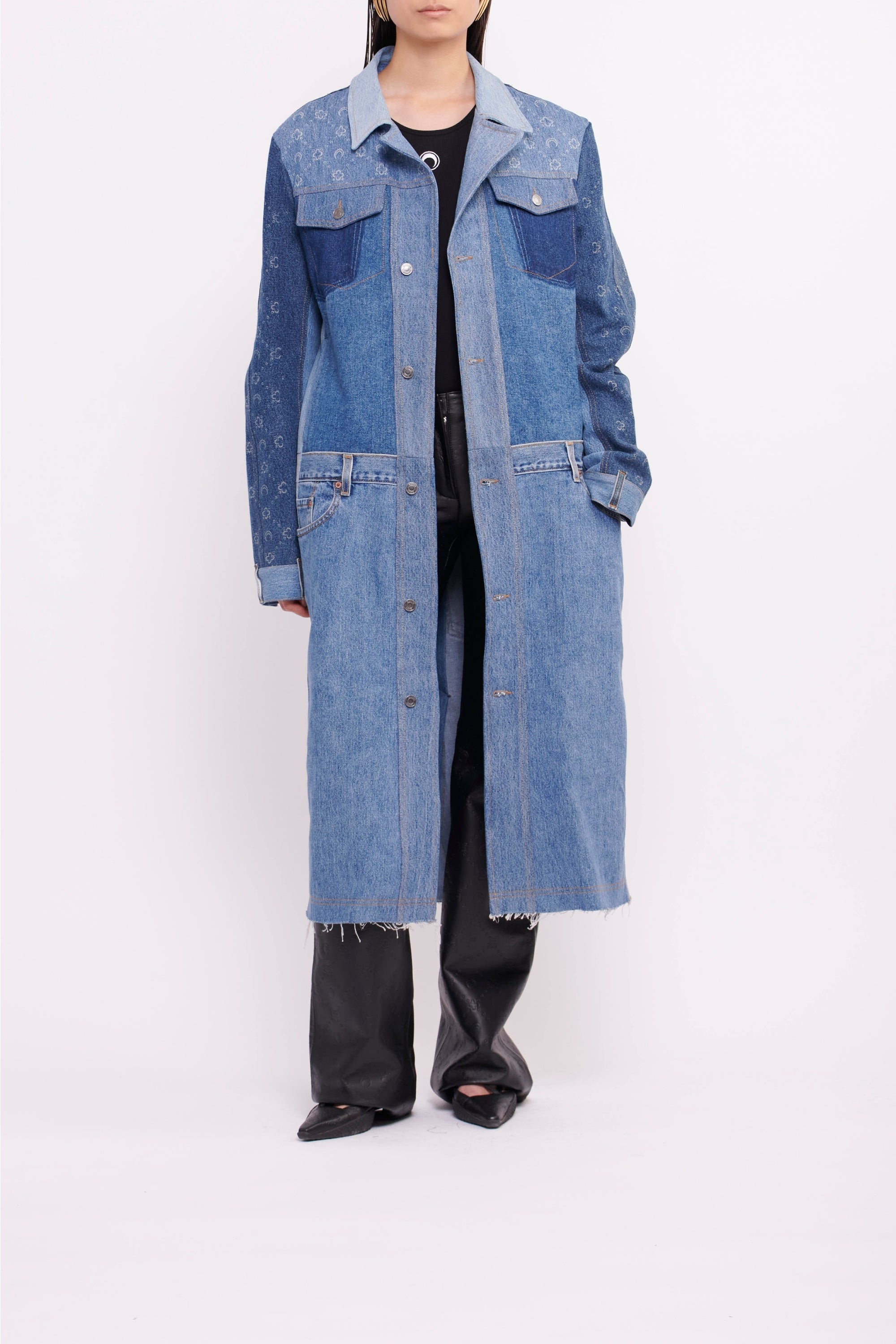 PRIX MARQUE : 520€_Medium Dark Blue Moono Manteau - Medium Dark Blue Moono