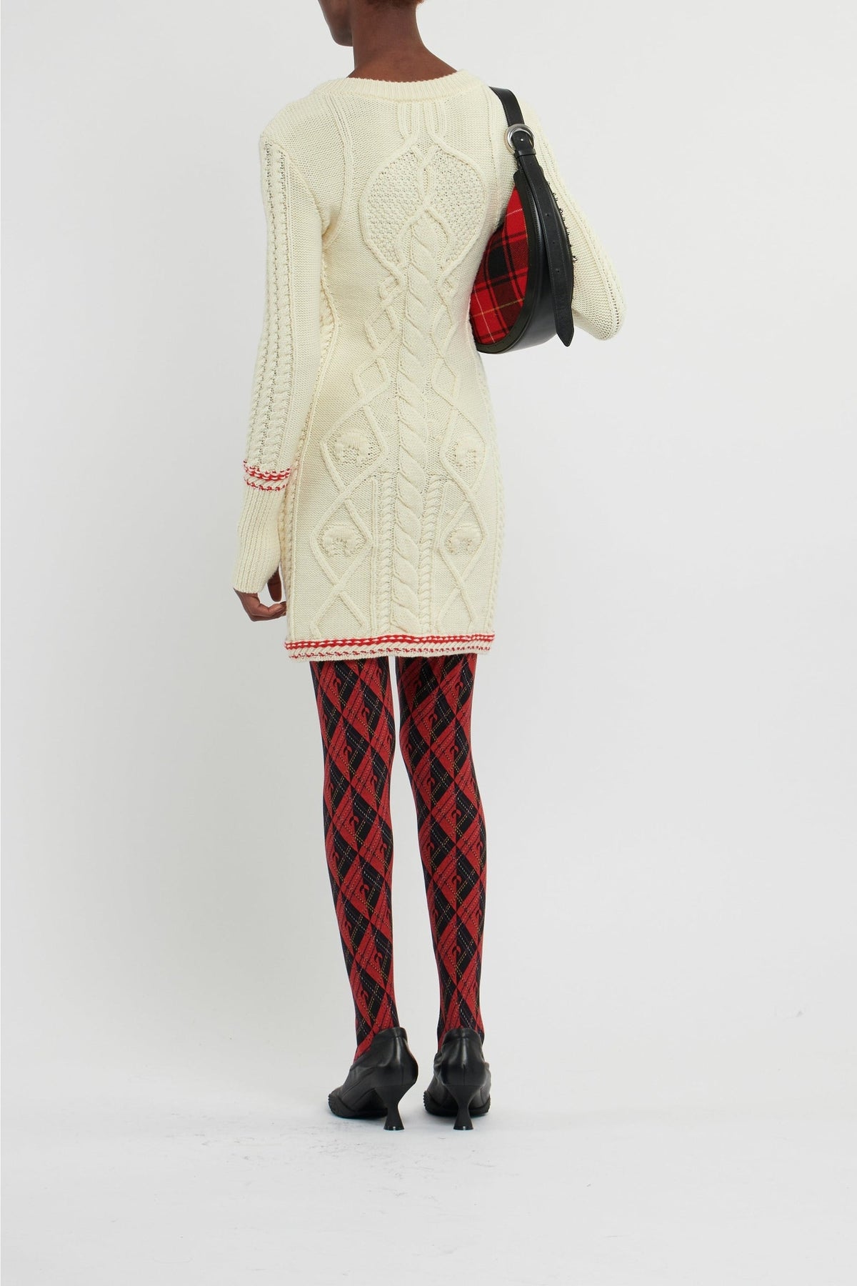 Robe courte en laine - Beige