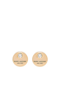 Boucles d'oreilles Mj Coin en laiton - Crystal & Rose Gold