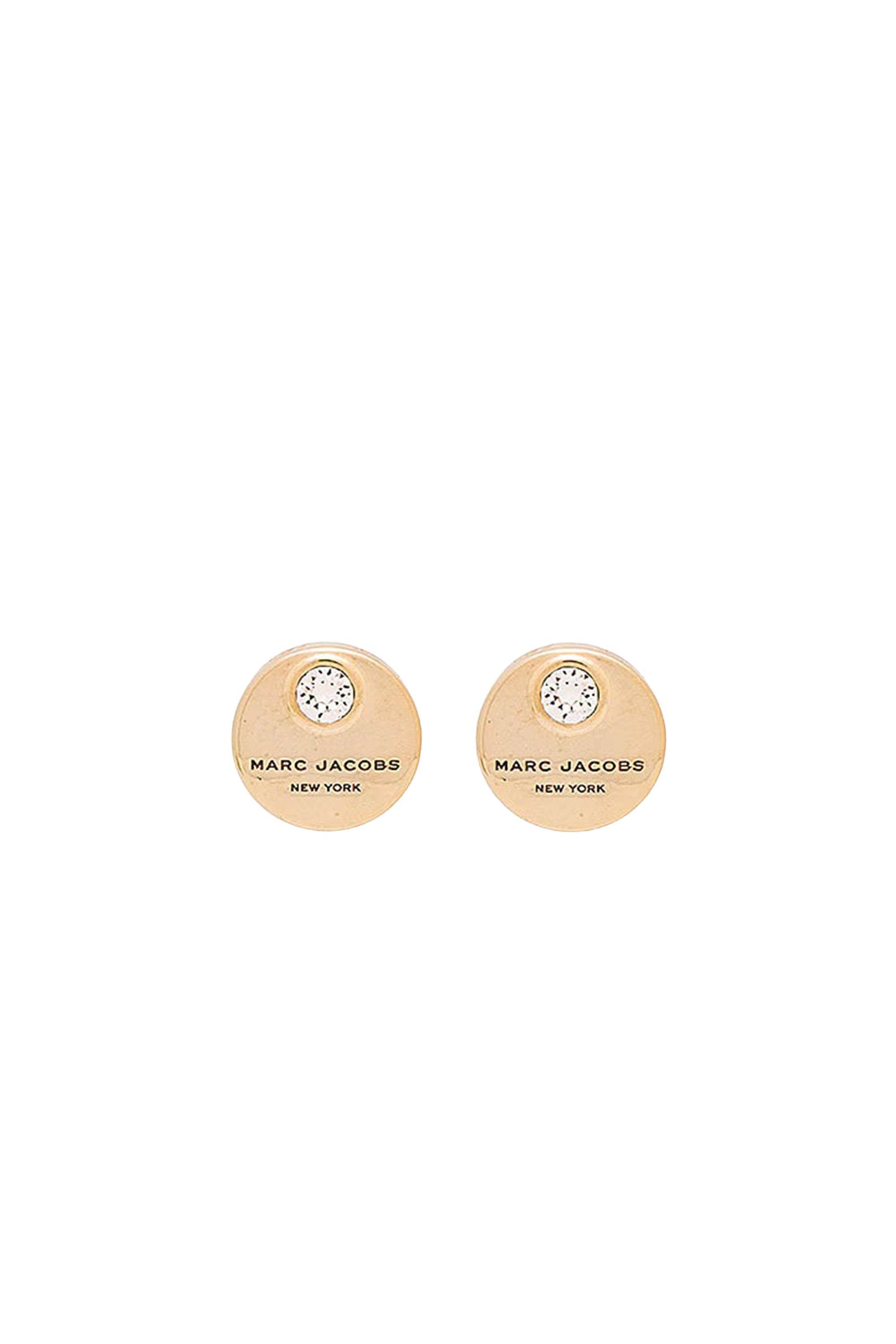 Boucles d'oreilles Mj Coin en laiton - Crystal & Rose Gold
