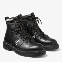 Bottines Marlow en cuir avec logo JC - Black