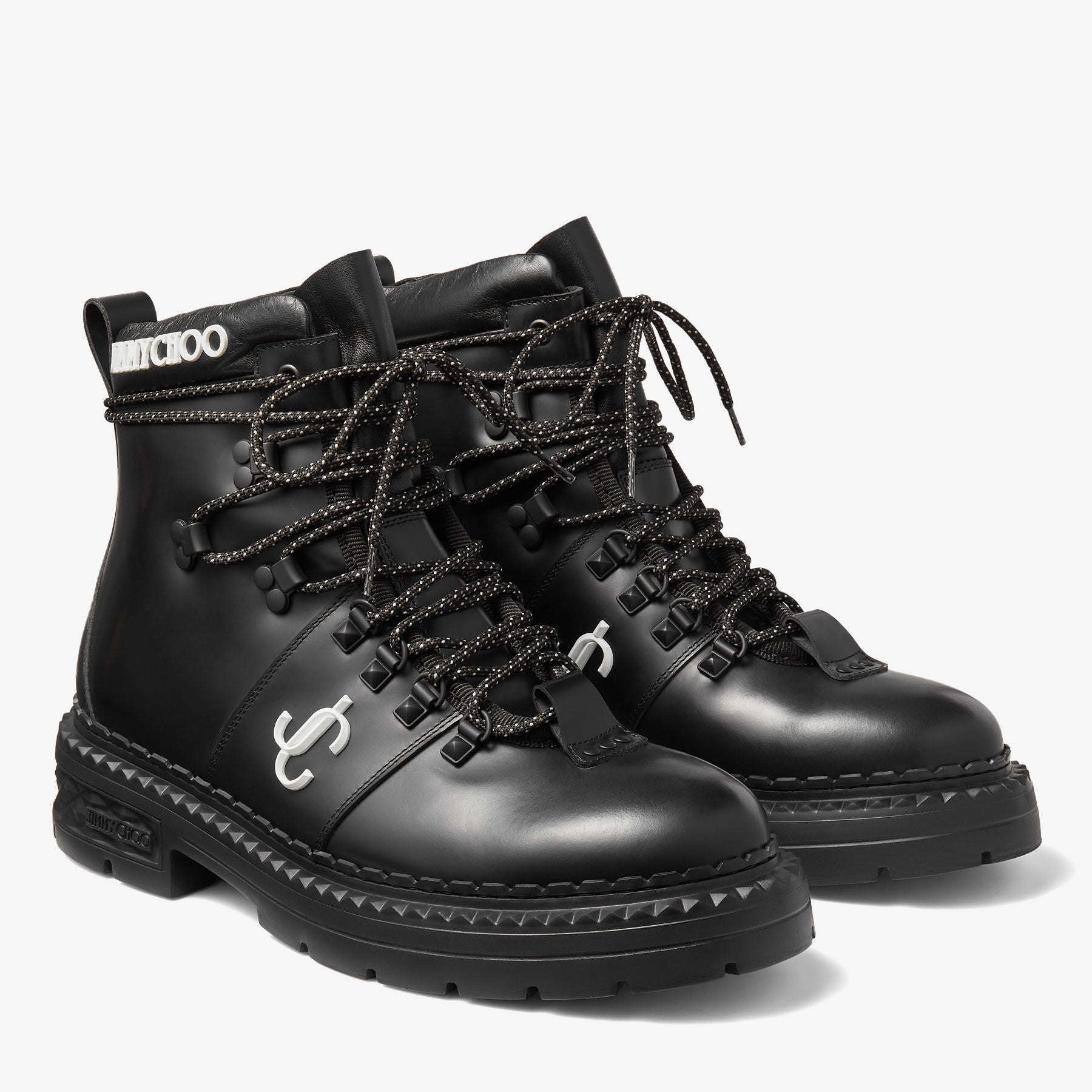 Bottines Marlow en cuir avec logo JC - Black