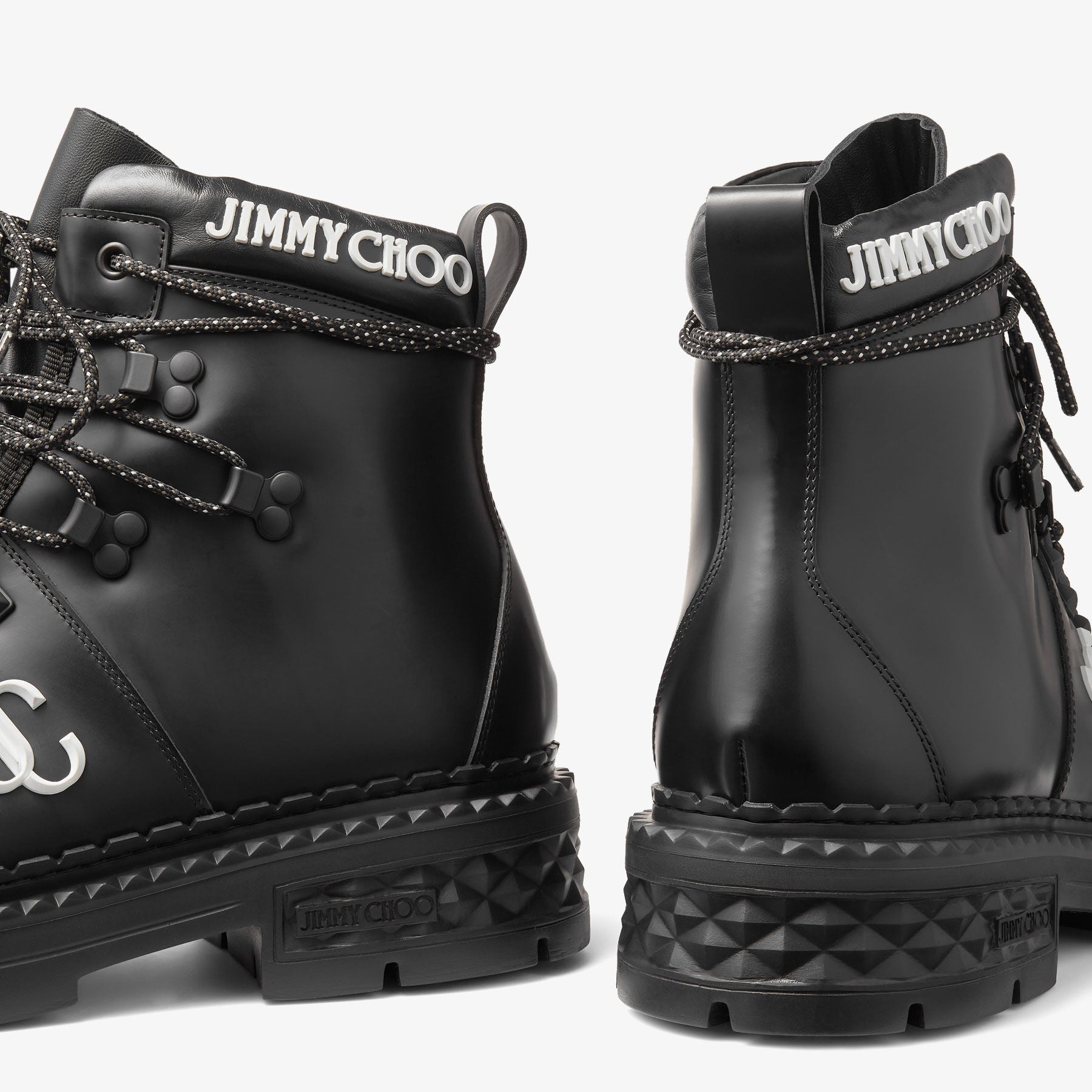 Bottines Marlow en cuir avec logo JC - Black