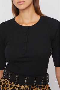 T-shirt Martin à manches mi-longues - Black