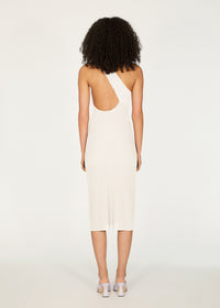 Robe midi Martina asymétrique - Off White
