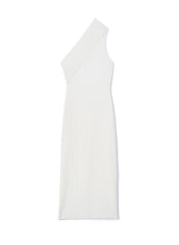 Robe midi Martina asymétrique - Off White