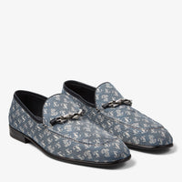 Mocassins Marti en jean avec monogramme JC et chaîne - Denim