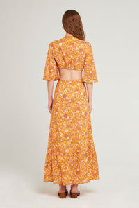 ORANGE MARTY CUTDRESS