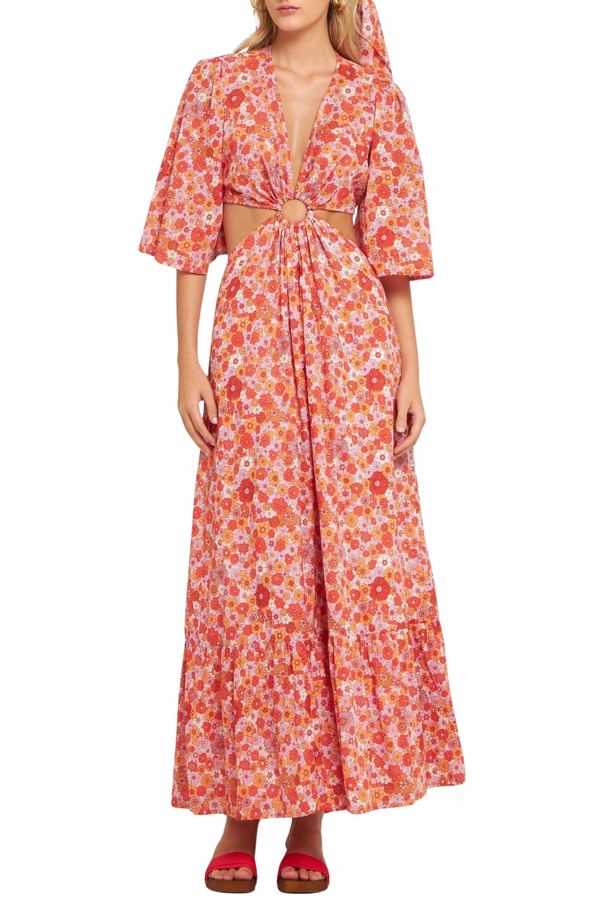 RED MARTY CUTDRESS