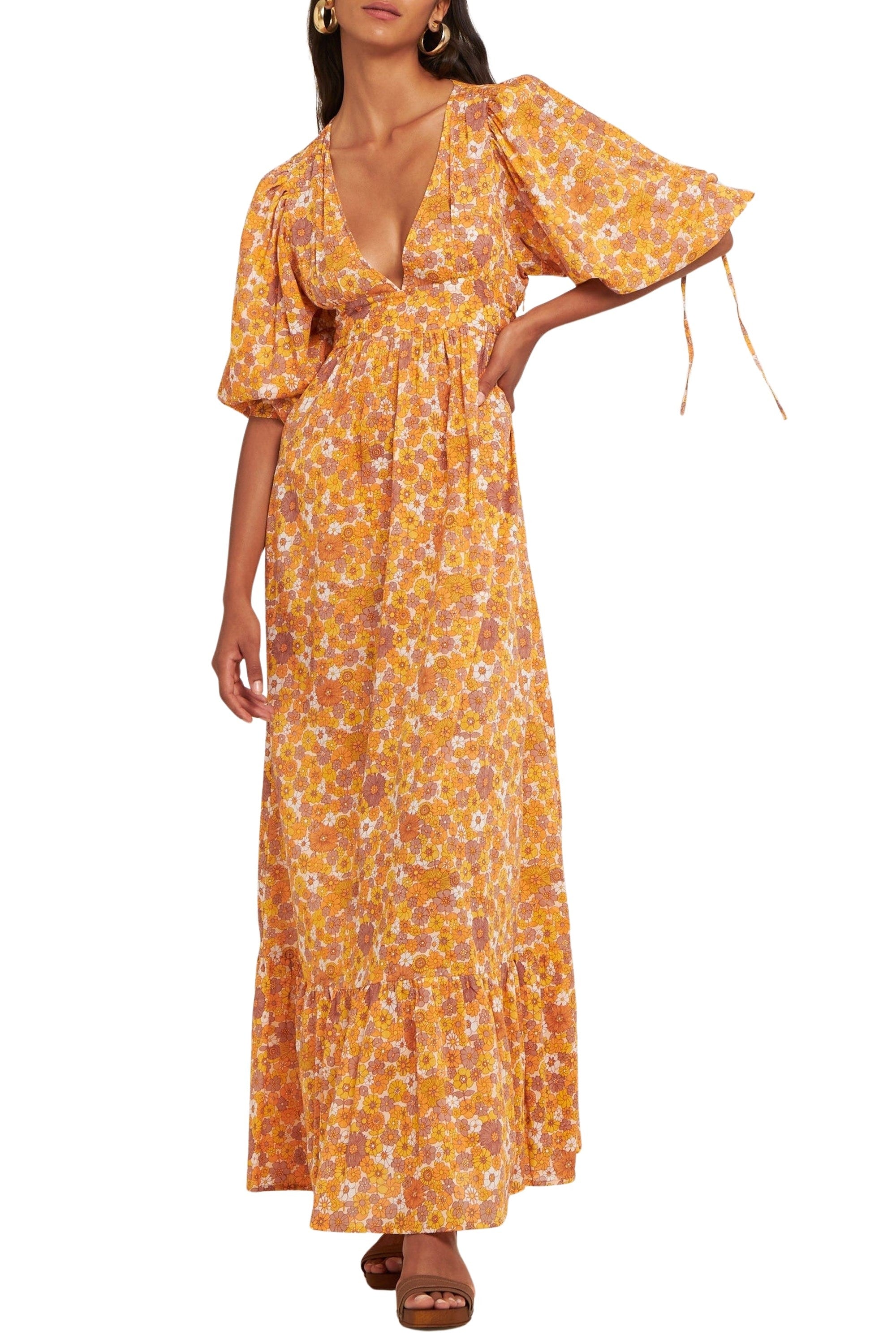 ORANGE MARTY LONGDRESS
