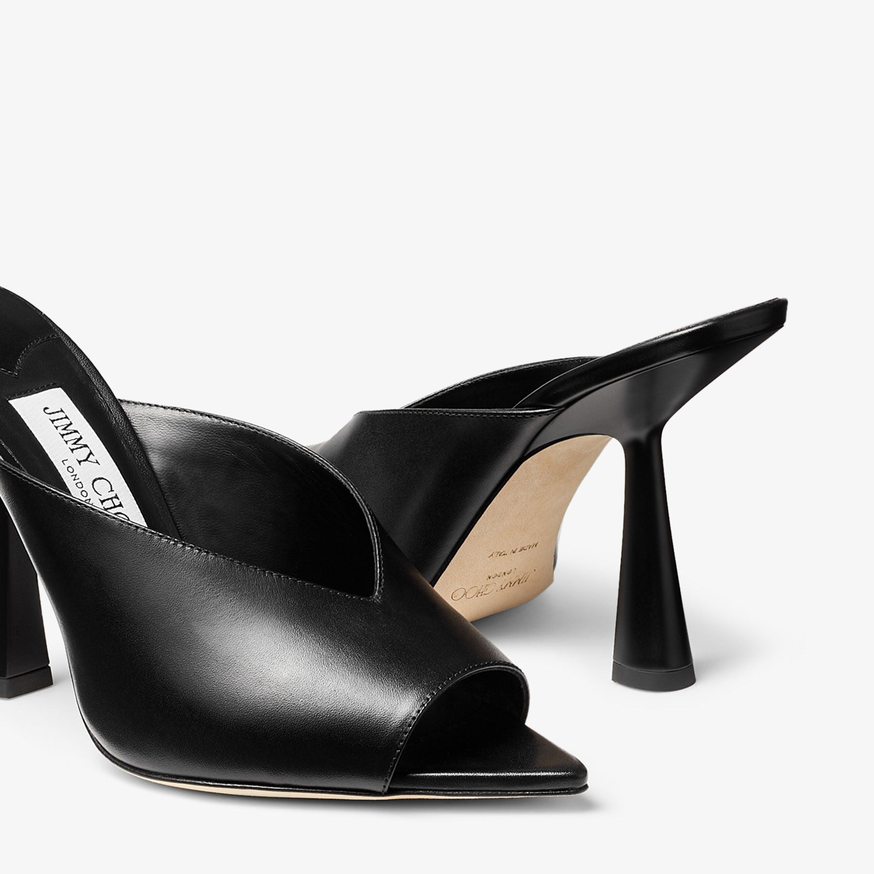 Maryanne 100 leather mules - Black
