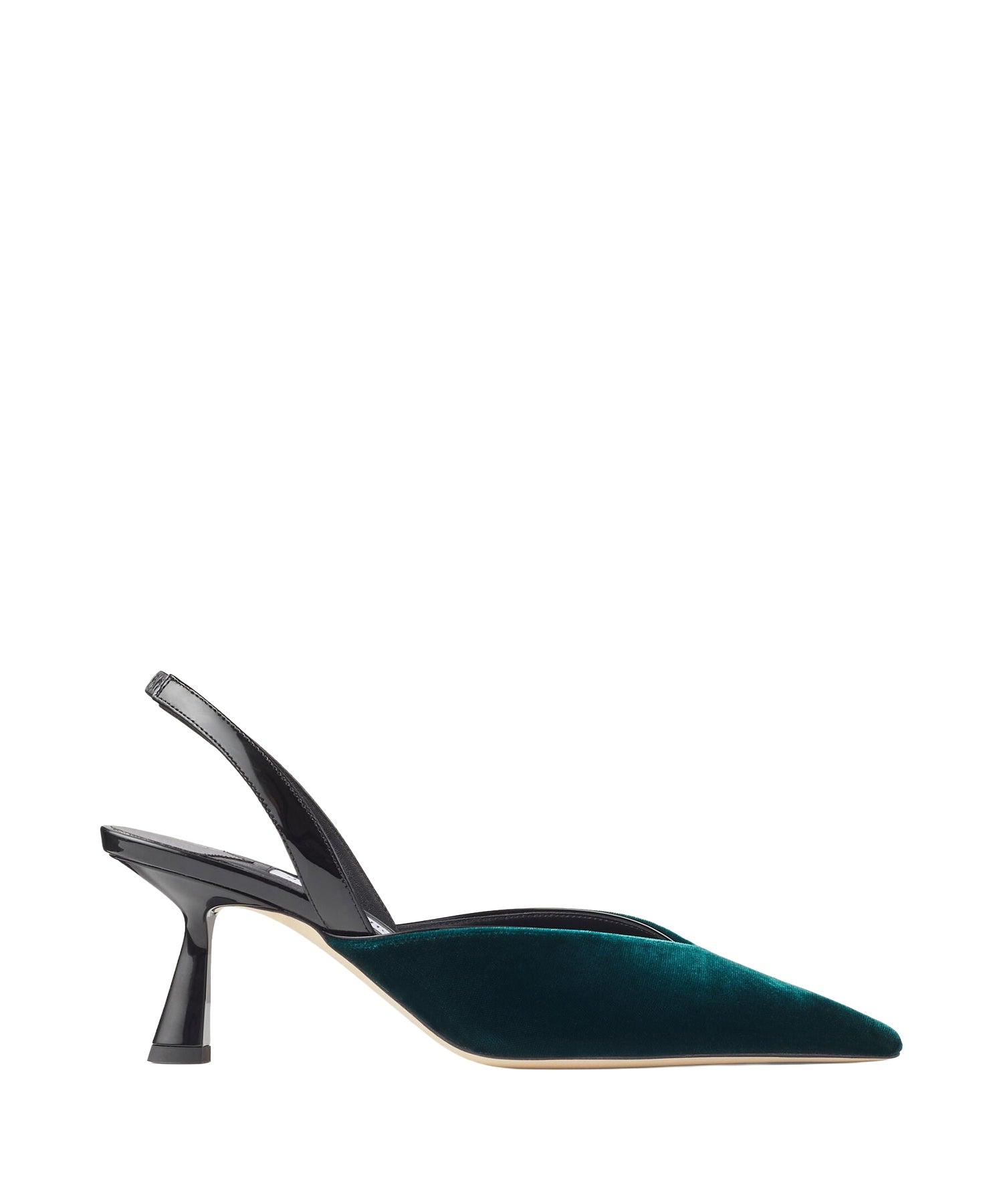 Maryanne 65 velvet back strap slingbacks - Dark Green