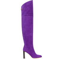 6qty NEW / Cuissardes Marylin 90 en cuir suédé - Purple