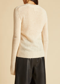 Mary Jane sweater in cashmere - Custard