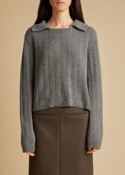 Mateo sweater in cashmere - Sterling