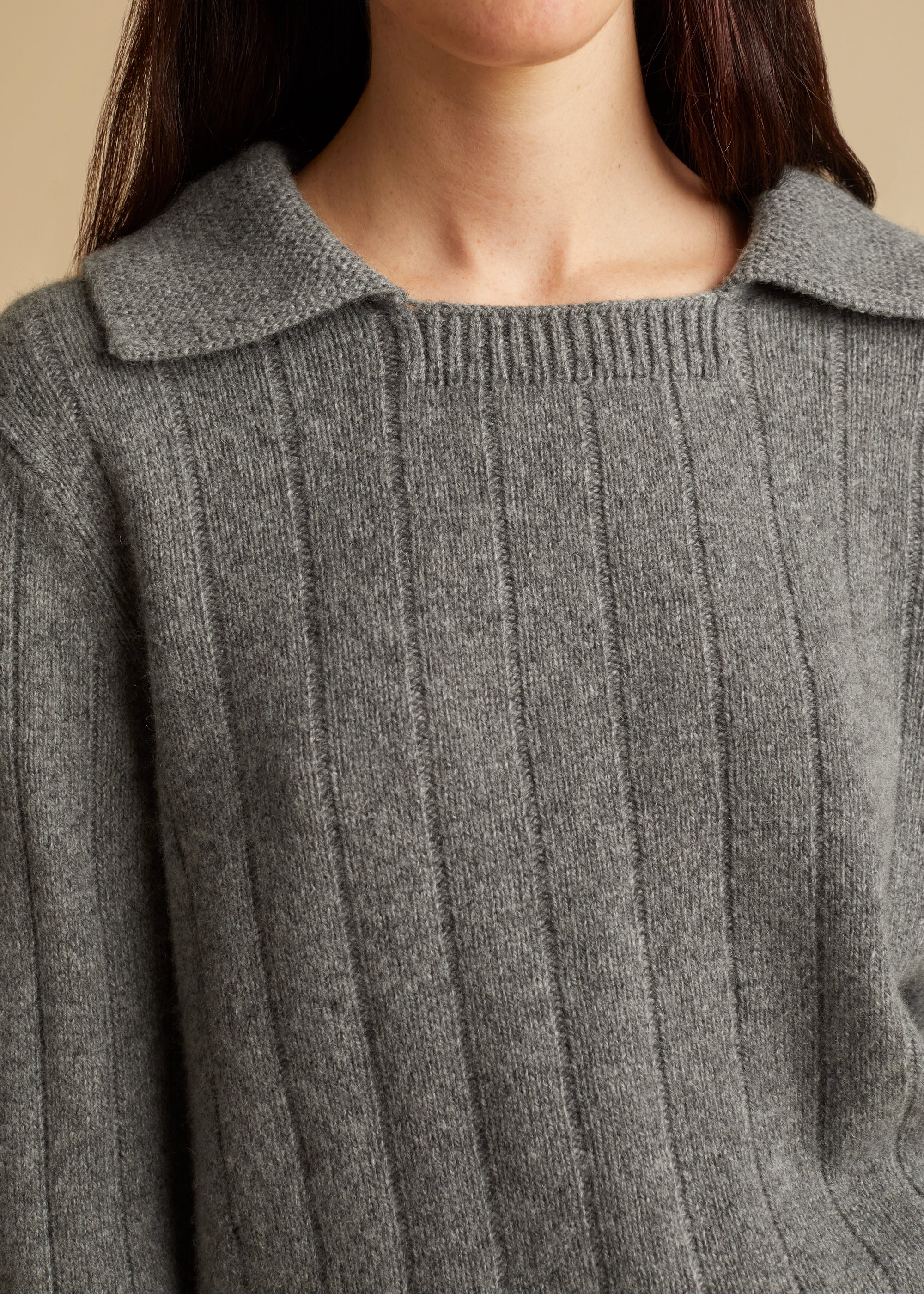 Mateo sweater in cashmere - Sterling