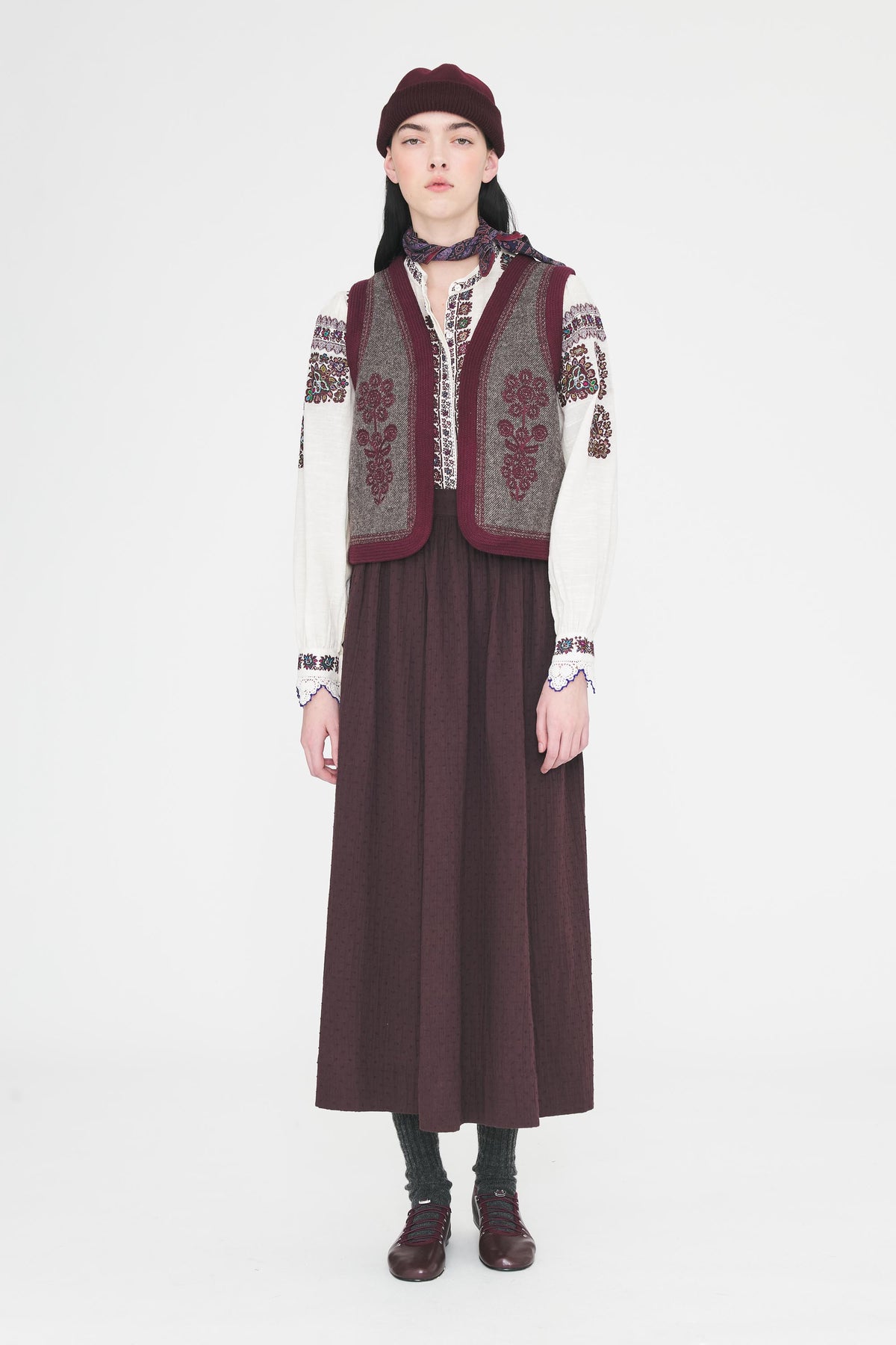 Jupe Mathilde - Burgundy