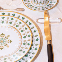 Assiette à dessert Matignon en porcelaine - Vert