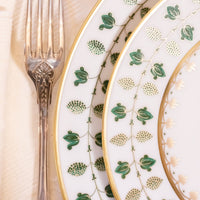 Assiette de présentation Matignon en porcelaine - Vert