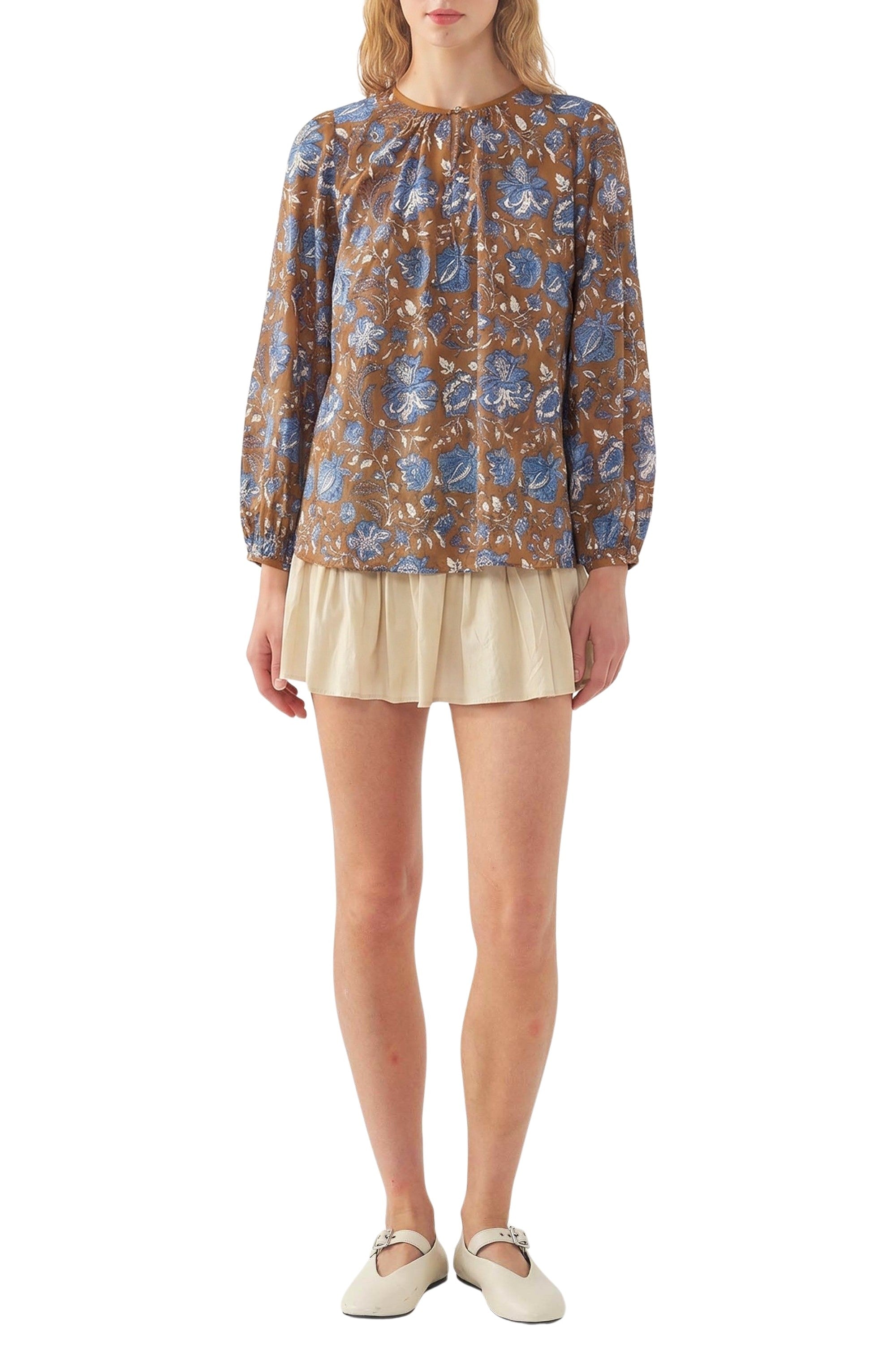 BROWN MAUDE BLOUSE