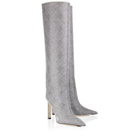 Mavis 100 leather boots - Silver