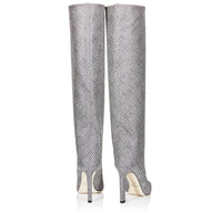 Mavis 100 leather boots - Silver