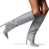 Mavis 100 leather boots - Silver