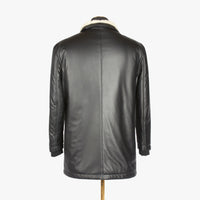 Parka à col fausse fourrure en cachemire - Noir & Blanc