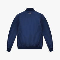 Bomber with embroidered silk logo - Blue