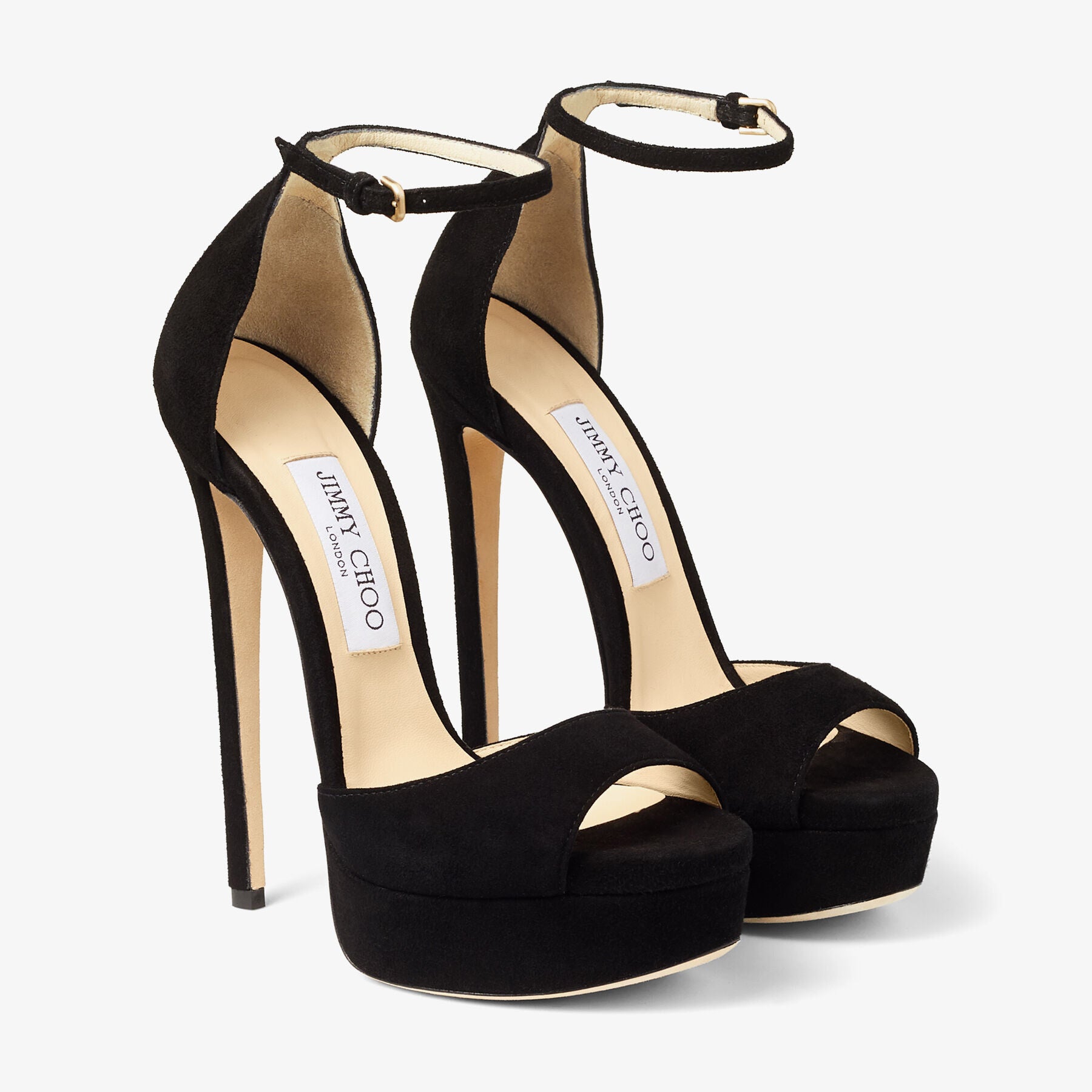 Max 150 platform sandals in suede - Black