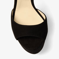 Max 150 platform sandals in suede - Black
