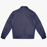 Blouson à chevrons en soie - Bleu